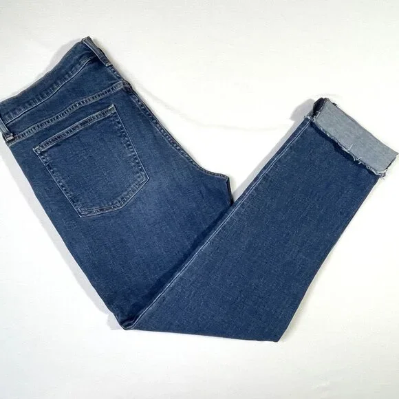 Gap Girlfriend Jeans Mid Rise Relaxed Fit Ankle Length Size 12 TALL Long - Picture 6 of 13